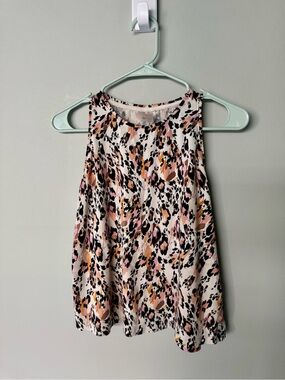 Calia Sleeveless Printed Tank Top in Cream, Pink & peach